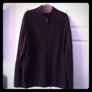 100% cashmere 1/4 zippered sweater